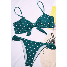 Load image into Gallery viewer, 2020 Sexy Blue Bow Polka Dot Bikini Women Swimwear Female Swimsuit Two-piece Bikini set Brazilian Bather Bathing Suit Swim V1672
