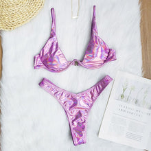Load image into Gallery viewer, Bikini 2020 Summer Bandage Swimsuit Women Push Up Swimwear Padded Bra Bikini Set Solid Beach Wear Bathing Suit Brazilian Biquini

