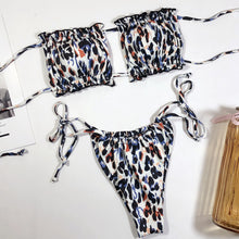 Load image into Gallery viewer, OMKAGI Bandeau Bikini 2020 Swimsuit Women Swimwear Biquinis Sexy Push Up Swimming Bathing Suit Beachwear Micro Bikini Set
