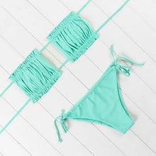 Load image into Gallery viewer, OMKAGI Bandeau Bikini 2020 Swimsuit Women Swimwear Biquinis Sexy Push Up Swimming Bathing Suit Beachwear Micro Bikini Set
