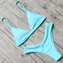 Load image into Gallery viewer, Micro Mini Bikini 2020 Swimwear Women Halter Push Up Bikini Set Padded Bra Sexy Swimsuit Hot Bandage Swim Suit Brazilian Biquini
