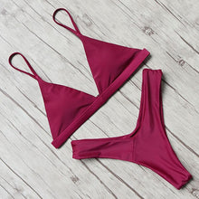 Load image into Gallery viewer, Micro Mini Bikini 2020 Swimwear Women Halter Push Up Bikini Set Padded Bra Sexy Swimsuit Hot Bandage Swim Suit Brazilian Biquini
