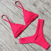 Load image into Gallery viewer, Micro Mini Bikini 2020 Swimwear Women Halter Push Up Bikini Set Padded Bra Sexy Swimsuit Hot Bandage Swim Suit Brazilian Biquini

