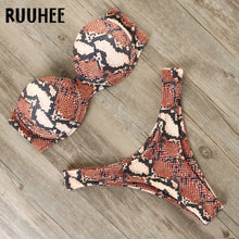 Load image into Gallery viewer, RUUHEE Bikini Swimwear Women Swimsuit 2020 Leopard Brazilian Bikini Set Push Up Bathing Suit Female Summer Beach Wear Biquini
