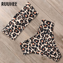 Load image into Gallery viewer, RUUHEE Bandage Bikini Swimwear Women Swimsuit High Waist Bikini Set 2020 Bathing Suit Push Up Maillot De Bain Femme Beachwear
