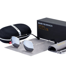 Load image into Gallery viewer, BARCUR Classic Retro Reflective Sunglasses Man Hexagon Sunglasses Metal Frame Eyewear Sun Glasses With Box Oculos De Sol gafas

