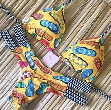 Load image into Gallery viewer, 2019 Brazilian Bikini Print Swimwear String Mini Swimsuit Sexy Halter Swimsuit New Lace-up Beach wear Women Thong Micro Bikini
