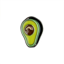 Load image into Gallery viewer, Avocado Enamel Pins Custom Fresh Fruit Brooches Bag Clothes Lapel Pin Cartoon Ghost Cat Pear Badge Funny Meme Jewelry Gift Kids
