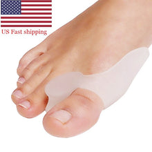 Load image into Gallery viewer, US 2PCS Silicone Gel Bunion Splint Big Toe Separator Straightener Spreader Hallux Valgus Toe Correctors Foots Care Tool Massager
