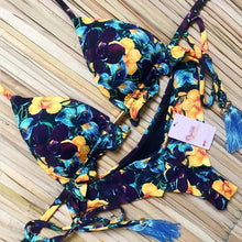Load image into Gallery viewer, Plaid Bikini Swimwear Women 2020 Swimsuit Female Bikini Set Knot Push Up Bathing Suit Brazilian Biquini Swim Wear

