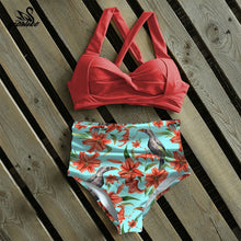 Load image into Gallery viewer, Sexy High Waist Bikini 2020 Halter Plus Size Swimwear Women Swimsuit Female Bikini Set Bodysuit Bathing Suit Summer biquini XXL
