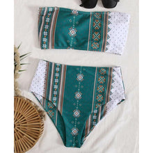 Load image into Gallery viewer, High Leg Bandeau bikini set Swimwear female two pieces swimsuit High Waist Bikini Women Bathing Suit biquini
