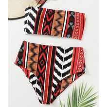 Load image into Gallery viewer, High Leg Bandeau bikini set Swimwear female two pieces swimsuit High Waist Bikini Women Bathing Suit biquini

