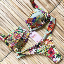 Load image into Gallery viewer, Plaid Bikini Swimwear Women 2020 Swimsuit Female Bikini Set Knot Push Up Bathing Suit Brazilian Biquini Swim Wear

