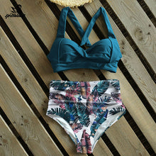 Load image into Gallery viewer, Sexy High Waist Bikini 2020 Halter Plus Size Swimwear Women Swimsuit Female Bikini Set Bodysuit Bathing Suit Summer biquini XXL
