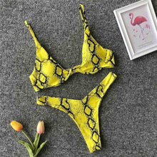 Load image into Gallery viewer, Sexy V-bar Underwired Bikini 2020 Female Swimsuit Women Swimwear Two-piece V shape Wire Bikini set Bather Bathing Suit Swim V439
