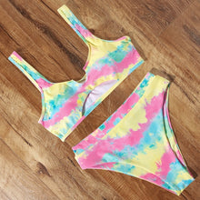 Load image into Gallery viewer, High Waist Bikini 2020 Leopard Bikini Women Push Up Swimsuit Women Printed Swimwear Tie Dye Biquini Summer Swim Beachwear
