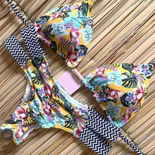 Load image into Gallery viewer, 2019 Brazilian Bikini Print Swimwear String Mini Swimsuit Sexy Halter Swimsuit New Lace-up Beach wear Women Thong Micro Bikini
