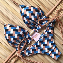 Load image into Gallery viewer, Plaid Bikini Swimwear Women 2020 Swimsuit Female Bikini Set Knot Push Up Bathing Suit Brazilian Biquini Swim Wear
