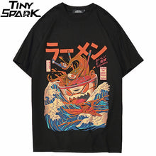 Load image into Gallery viewer, Japanese Harajuku T-Shirt Men 2020 Summer Hip Hop T Shirts Noodle Ship Cartoon Streetwear Tshirts Short Sleeve Casual Top Cotton
